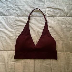 Maroon halter bralette